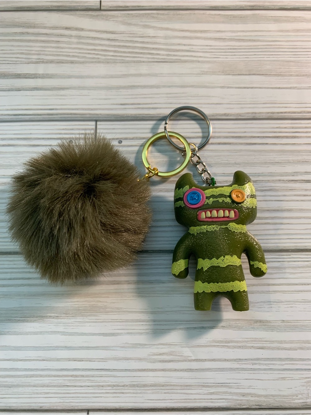 Fuggler Keychain Pom Pom Army Green